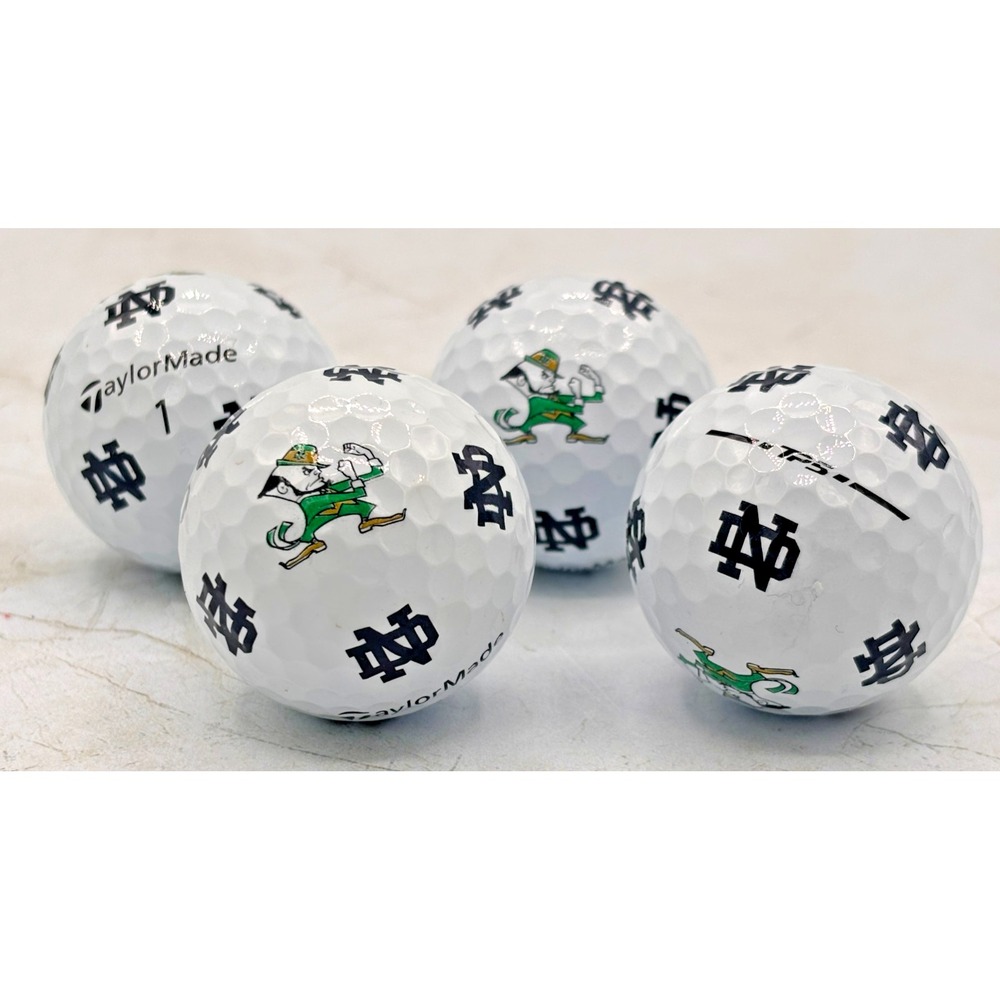 Notre Dame Fighting Irish TaylorMade Tp5 Pix Golf Balls Lot of‎ 4 No Box EUC